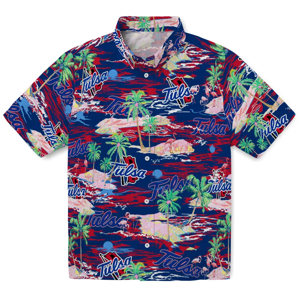Tulsa Golden Hurricane Flamingo Retreat 2026 Hawaiian Shirt – Moonbestprint