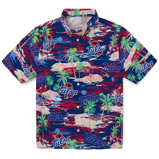 Tulsa Golden Hurricane Flamingo Retreat 2026 Hawaiian Shirt – Moonbestprint