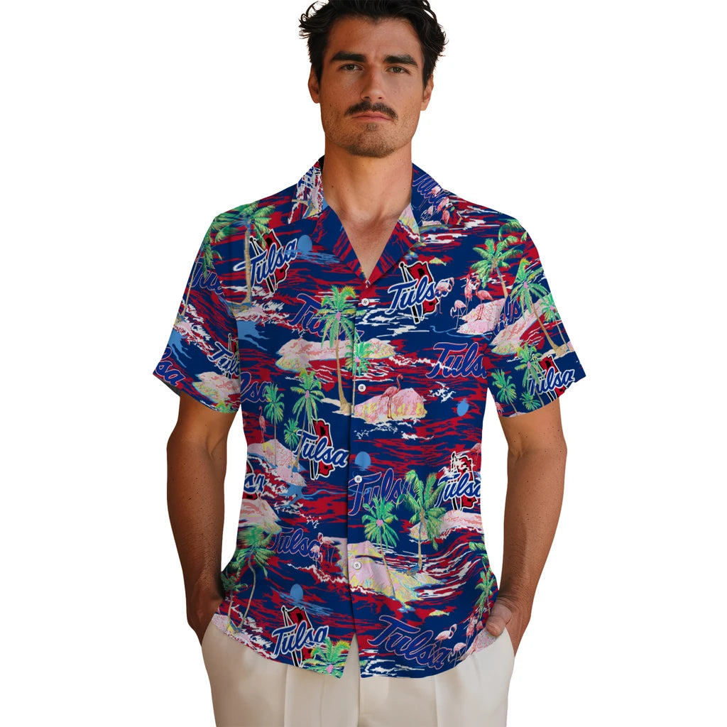 Tulsa Golden Hurricane Flamingo Retreat 2026 Hawaiian Shirt – Moonbestprint