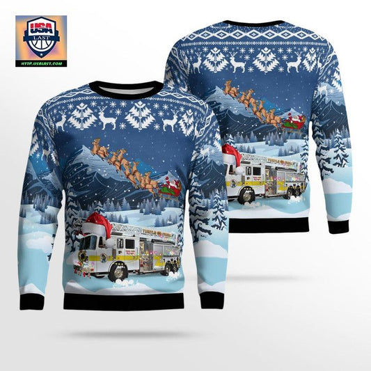 Turtle Creek Fire Department Turtle Creek Pennsylvania Christmas AOP Sweater ? Usalast