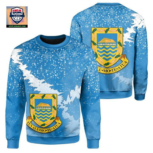 Tuvalu Coat Of Arms ? Sweater ? Blue ? X Style ? J82 ? Usalast