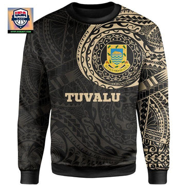 Tuvalu In My Heart Tattoo Style Sweater Knitted Long-Sleeved Sweater A7 ? Usalast