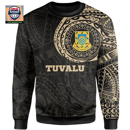 Tuvalu In My Heart Tattoo Style Sweater Knitted Long-Sleeved Sweater A7 ? Usalast