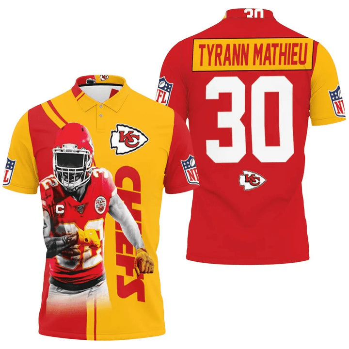 Tyrann Mathieu 30 Kansas City Chiefs Afc West Polo Shirt - Moonbestprint