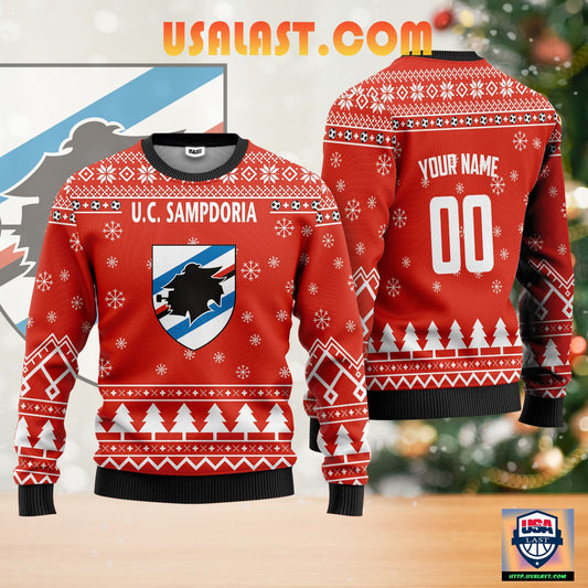 U.C Sampdoria Personalized Ugly Christmas Sweater Red Version ? Usalast