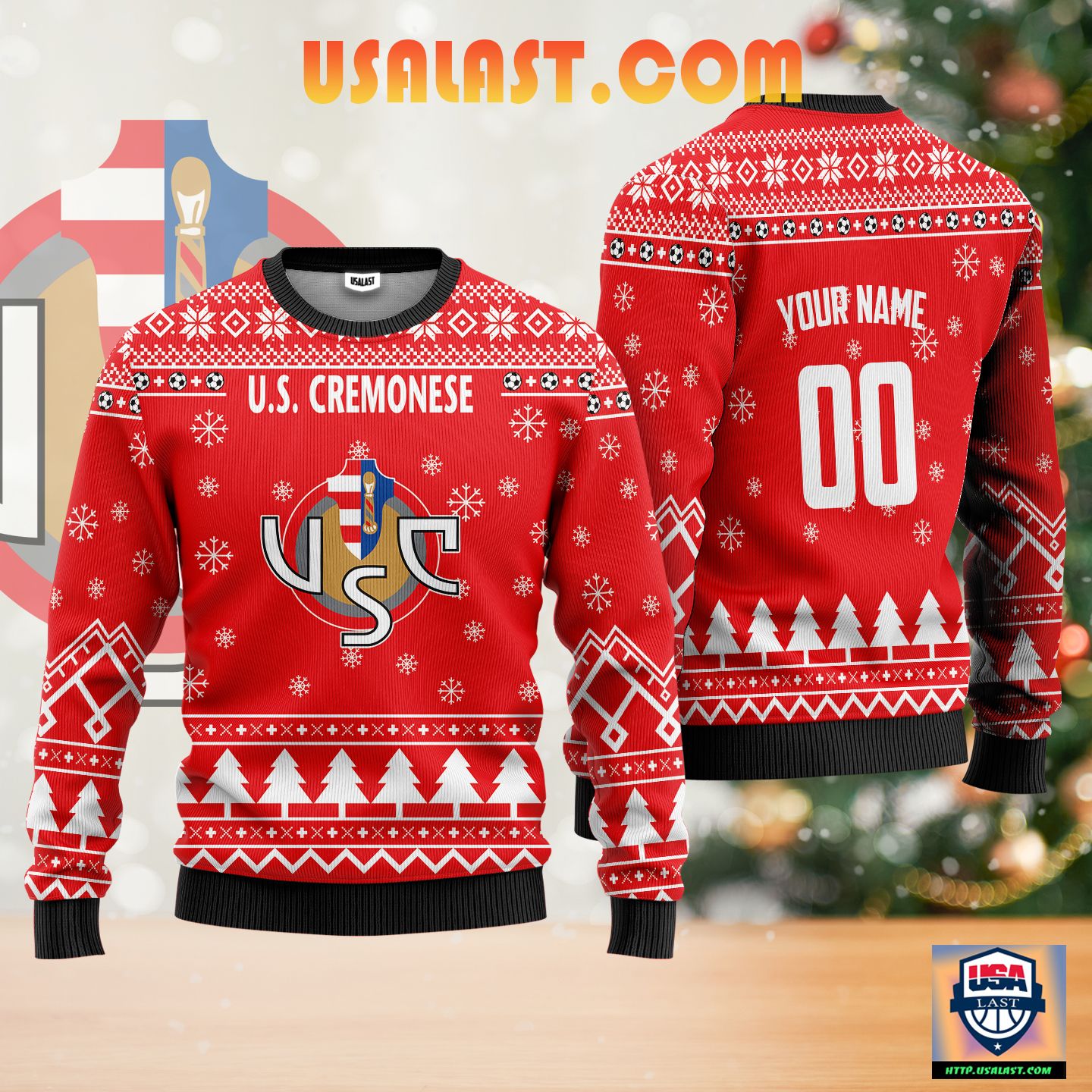 U.S. Cremonese Personalized Ugly Christmas Sweater Red Version ? Usalast