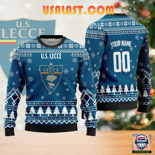 U.S. Lecce Personalized Ugly Christmas Sweater Blue Version ? Usalast