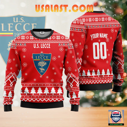 U.S. Lecce Personalized Ugly Christmas Sweater Red Version ? Usalast