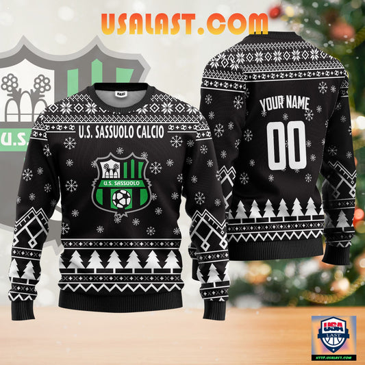 U.S. Sassuolo Calcio Personalized Ugly Christmas Sweater Black Version ? Usalast
