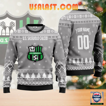 U.S. Sassuolo Calcio Personalized Ugly Christmas Sweater Gray Version ? Usalast