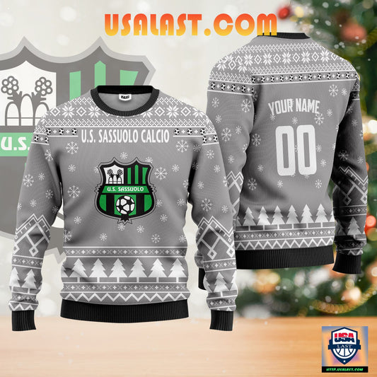 U.S. Sassuolo Calcio Personalized Ugly Christmas Sweater Gray Version ? Usalast