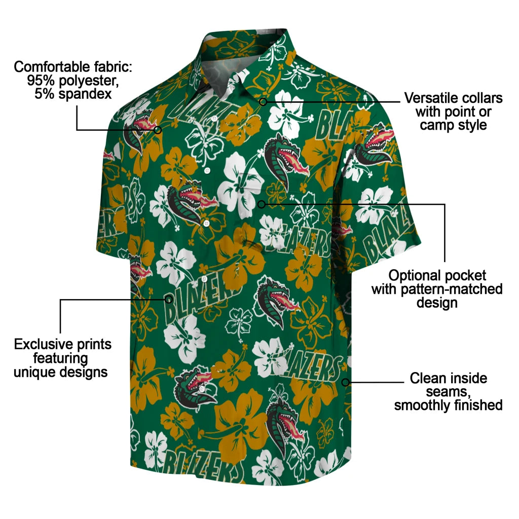 UAB Blazers Hibiscus Bloom Hawaiian Shirt – Moonbestprint