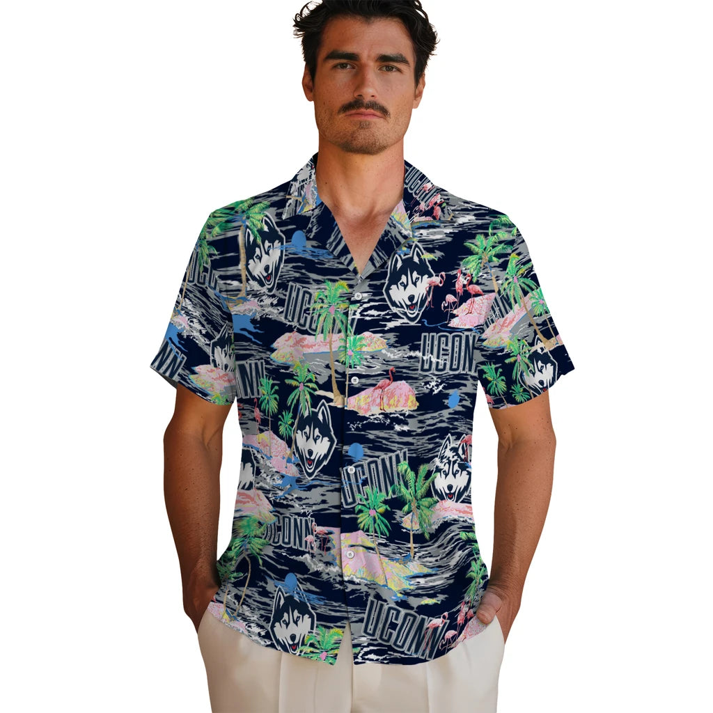 UConn Huskies Flamingo Retreat 2026 Hawaiian Shirt – Moonbestprint