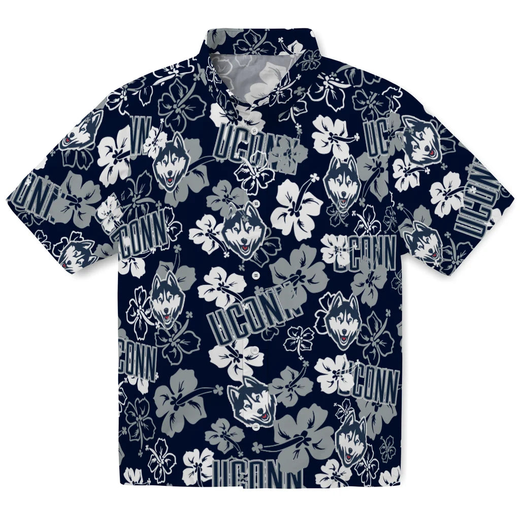 UConn Huskies Hibiscus Bloom Hawaiian Shirt – Moonbestprint