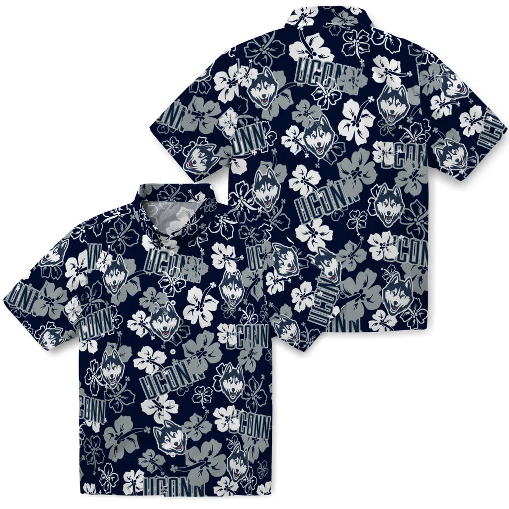 UConn Huskies Hibiscus Bloom Hawaiian Shirt – Moonbestprint