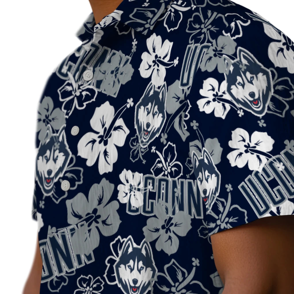 UConn Huskies Hibiscus Bloom Hawaiian Shirt – Moonbestprint
