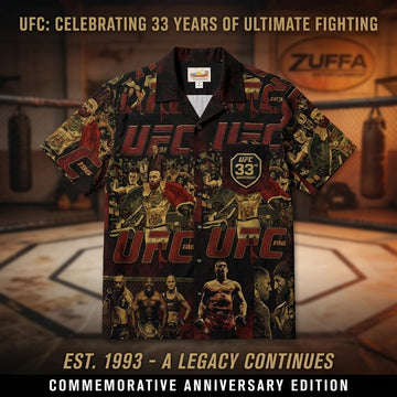 Unisex UFC 33rd Anniversary Commemorative Graphic Hawaiian Shirt for MMA Fans – Moonbestprint