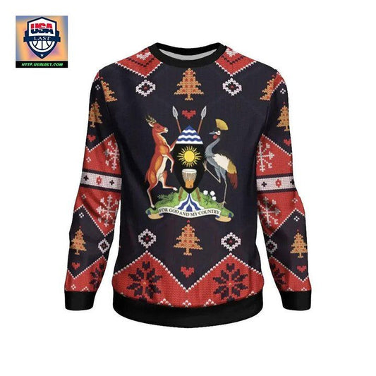 Uganda Christmas Sweater ? Santa Claus Ho Ho Ho ? Bn1810 ? Usalast
