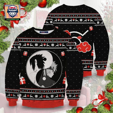 Ugly Christmas Sweater Akatsuki Cloud Sasuke Naruto Anime Xmas Gift ? Usalast