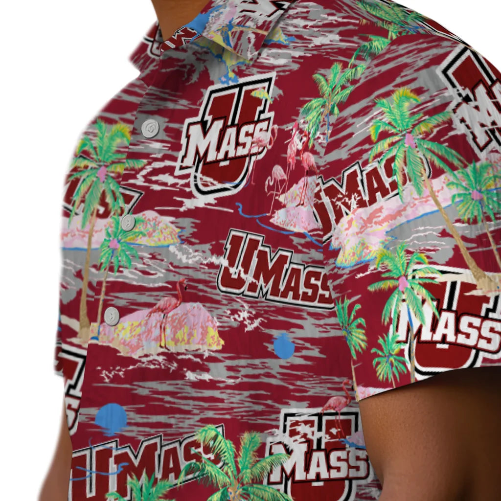 UMass Minutemen Flamingo Retreat 2026 Hawaiian Shirt – Moonbestprint