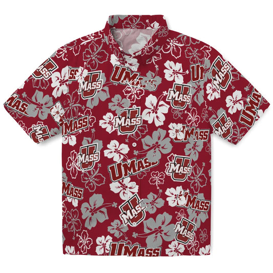 UMass Minutemen Hibiscus Bloom Hawaiian Shirt – Moonbestprint