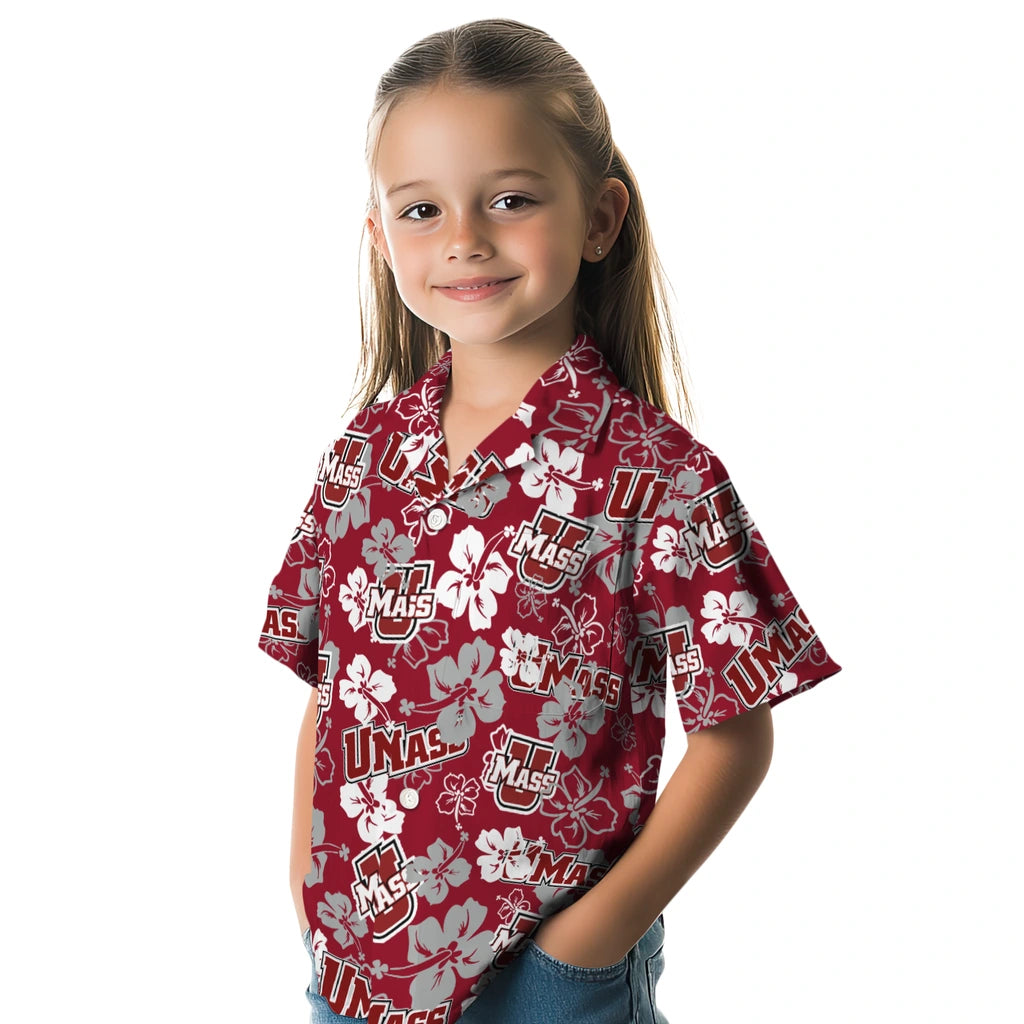 UMass Minutemen Hibiscus Bloom Hawaiian Shirt – Moonbestprint