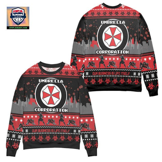 Umbrella Corporation Resident Evil Our Business Is Life Itself Ugly Christmas Sweater ? Usalast