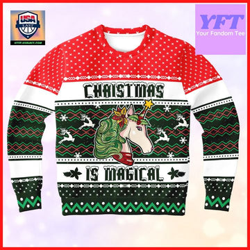 Unicorn Is Magical Unicorn Unicorn 3d Ugly Christmas Sweater ? Usalast