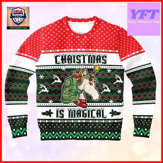 Unicorn Is Magical Unicorn Unicorn 3d Ugly Christmas Sweater ? Usalast