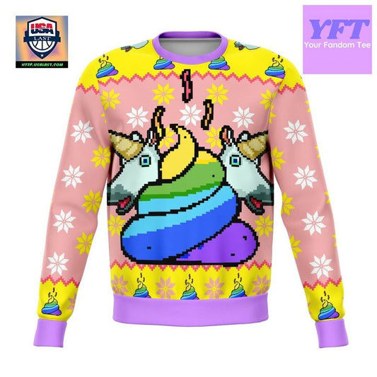 Unicorn Poo Meme 2022 Design 3d Ugly Christmas Sweater ? Usalast