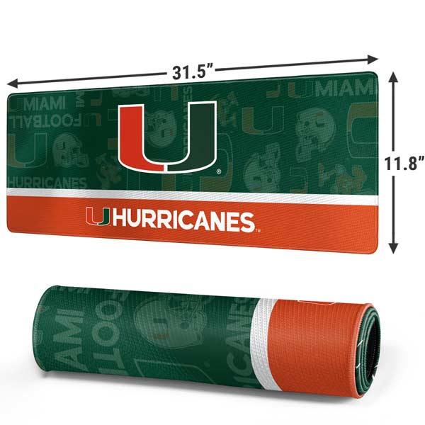 University of Miami U Hurricanes Gaming Mouse Pad Moonbestprint