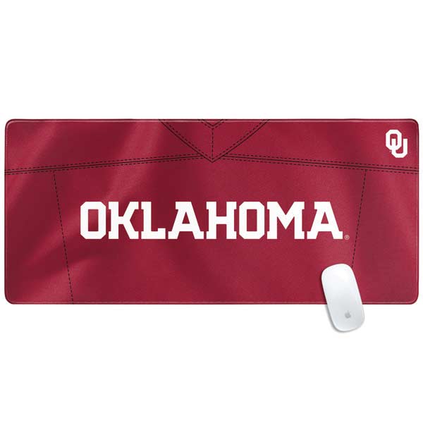 University of Oklahoma Red Jersey Gaming Mouse Pad Moonbestprint