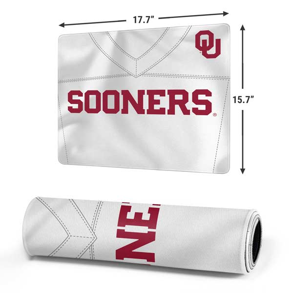 University of Oklahoma White Jersey Gaming Mouse Pad Moonbestprint