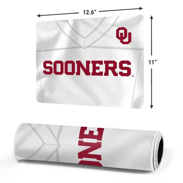 University of Oklahoma White Jersey Gaming Mouse Pad Moonbestprint
