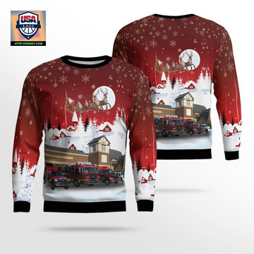 Upper Arlington Ohio Upper Arlington Division of Fire Fire Station 72 Christmas Sweater 3D ? Usalast