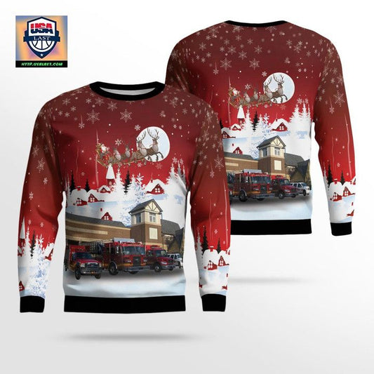 Upper Arlington Ohio Upper Arlington Division of Fire Fire Station 72 Christmas Sweater 3D ? Usalast