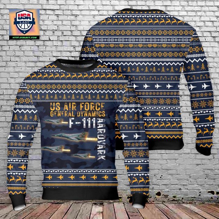 US Air Force General Dynamics F-111 Aardvark Christmas Sweater 3D ? Usalast
