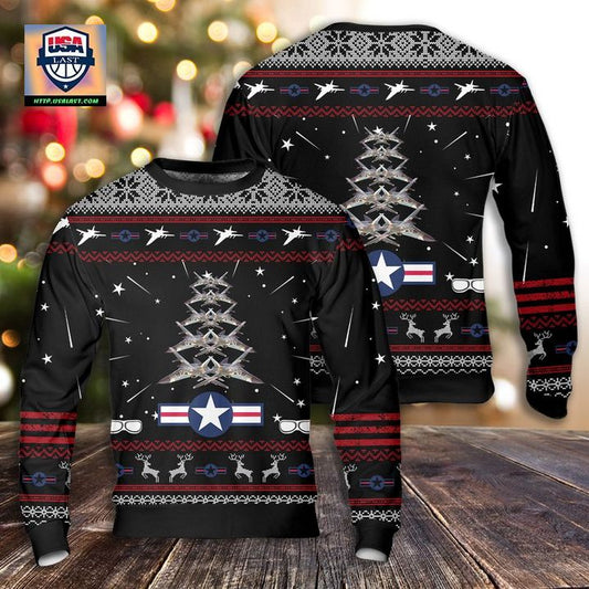 US Air Force General Dynamics F-111 Aardvark Christmas Tree AOP Sweater ? Usalast