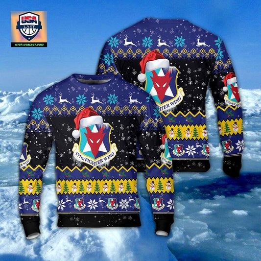 US Air Force New Jersey Air National Guard 177th Fighter Wing Christmas Sweater 3D ? Usalast