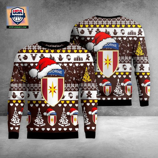 US Army 44th Medical Brigade Airborne Christmas AOP Sweater ? Usalast