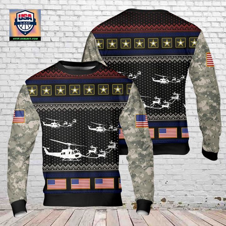 US Army Bell UH-1 Huey Christmas Sweater 3D ? Usalast