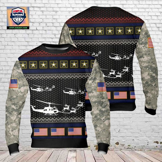 US Army Bell UH-1 Huey Christmas Sweater 3D ? Usalast