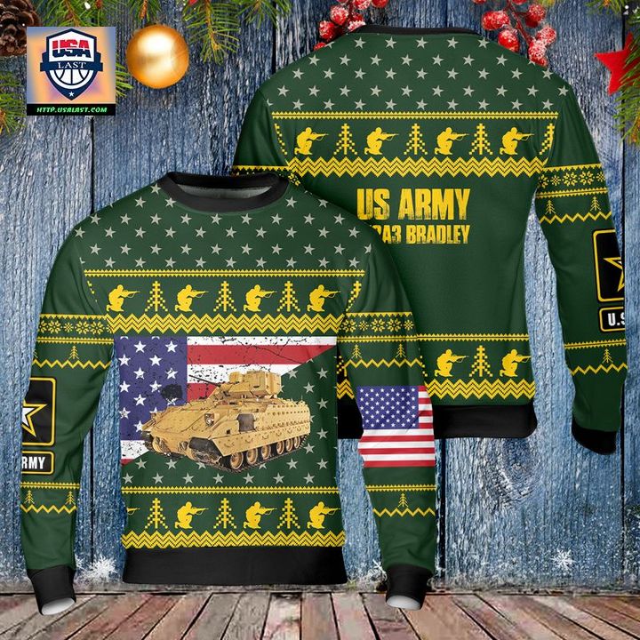 US Army M2A3 Bradley Christmas Sweater 3D ? AW31 ? Usalast