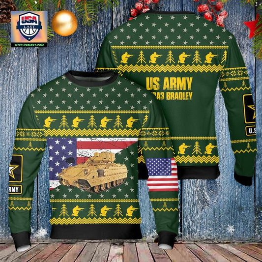 US Army M2A3 Bradley Christmas Sweater 3D ? AW31 ? Usalast