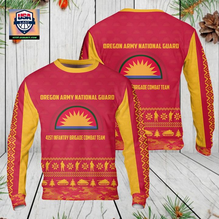 US Army Oregon Army National Guard 41st Infantry Brigade Combat Team Christmas Sweater 3D ? Usalast