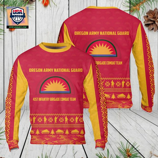 US Army Oregon Army National Guard 41st Infantry Brigade Combat Team Christmas Sweater 3D ? Usalast