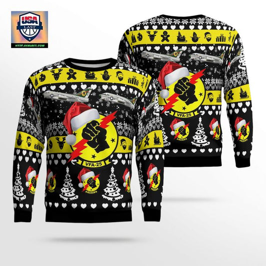 US Navy A7E Corsair II Of VA-25 Christmas Sweater 3D ? Usalast