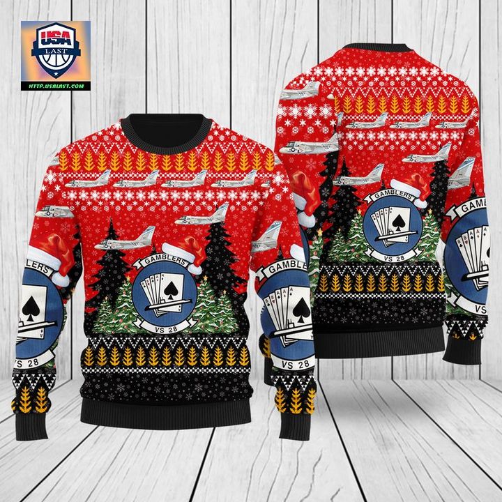 US Navy Lockheed S-3 Viking Of VS-28 Christmas Sweater 3D ? Usalast