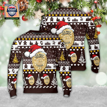 US Navy Security Forces NSF Badge Christmas AOP Sweater ? Usalast