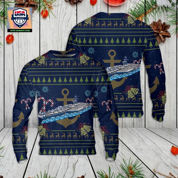 US Navy USS Carl Vinson Christmas AOP Sweater ? Usalast
